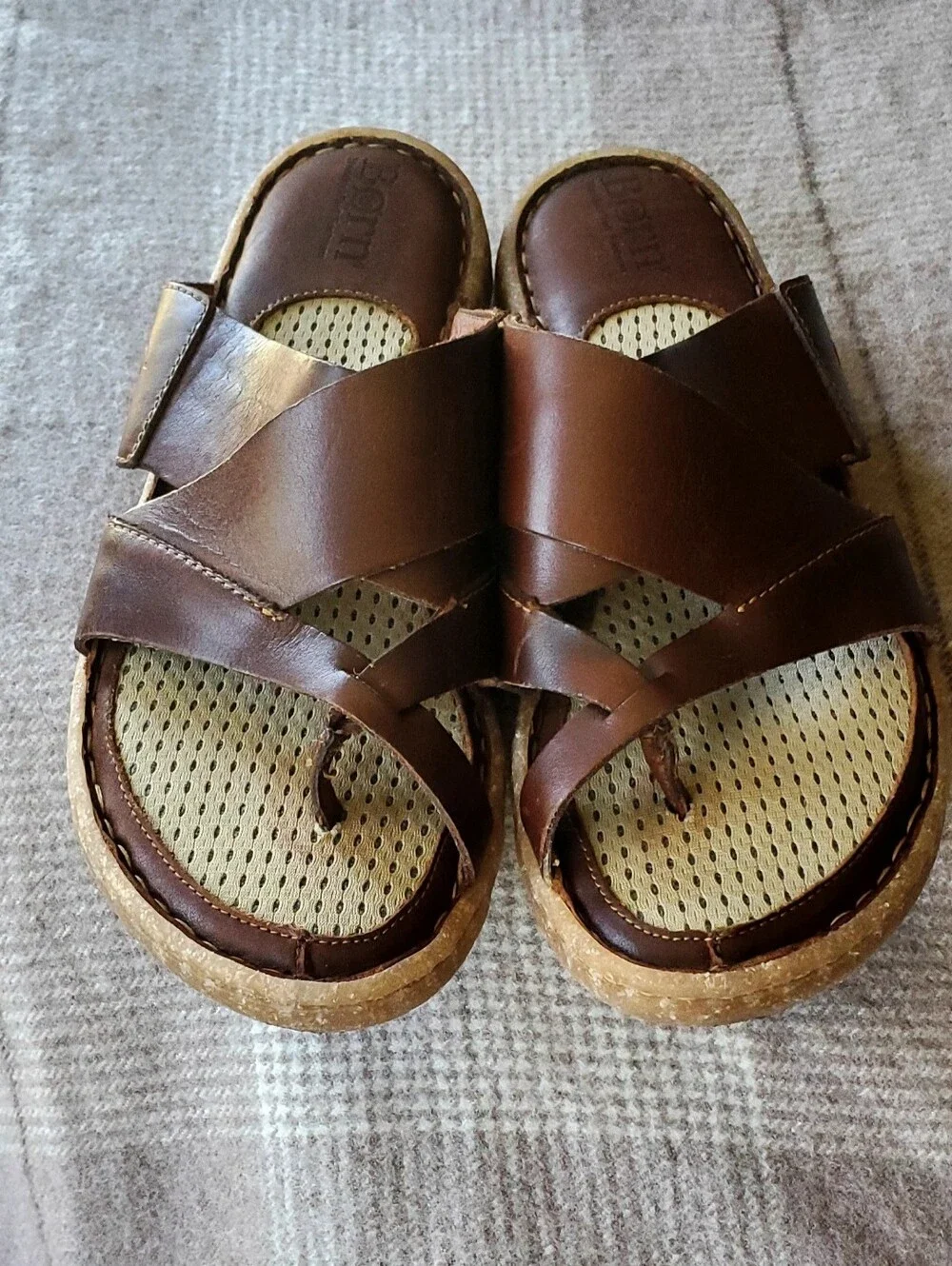 Born Brown Leather Sandals - Picture 1 of 7